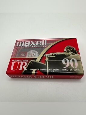 Maxell Audio Cassette Tape Blank Media Recordable Normal Bias UR 90 Minute NEW